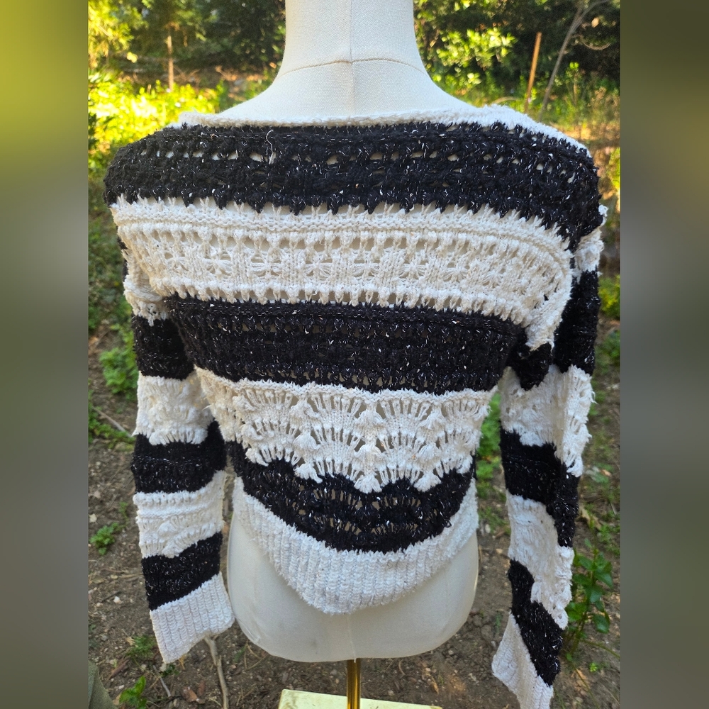 Pilcro Anthropologie Palmer Open Stitch‎ Pull Over - Picture 6 of 8